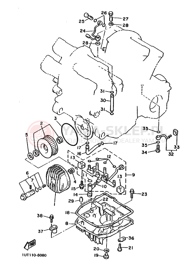 Schemat "Filtr oleju" do Yamaha XVZ13TD VENTURE ROYAL
