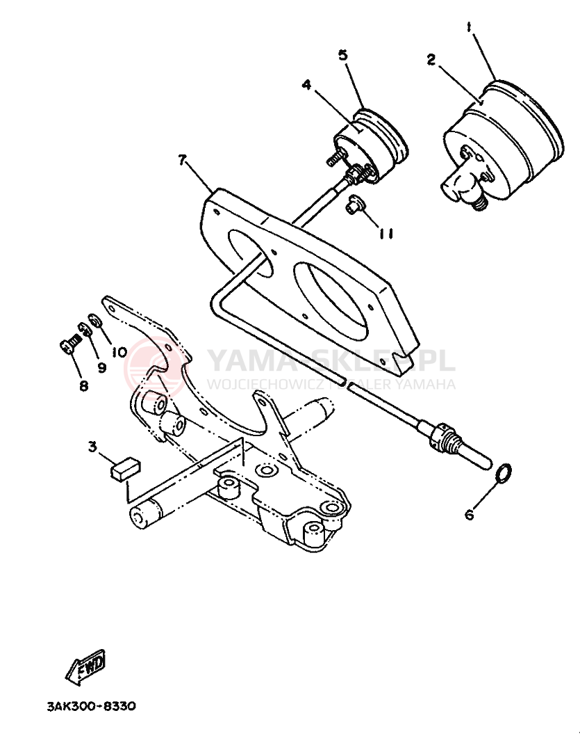 Schemat "licznik" do Yamaha TZ250