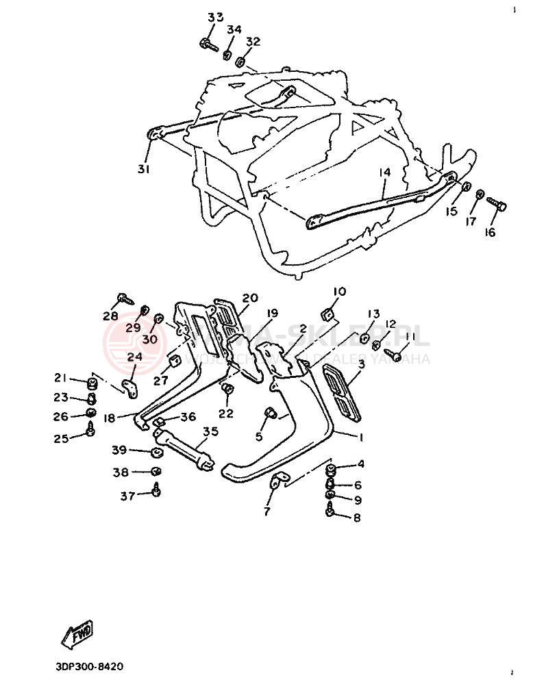 Schemat "elementy nadwozia" do Yamaha XVZ12TD VENTURE ROYAL