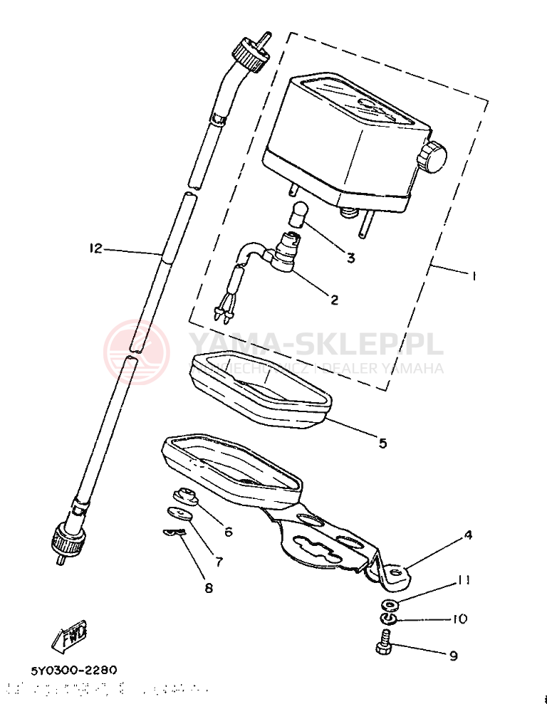 Schemat "licznik" do Yamaha IT200S