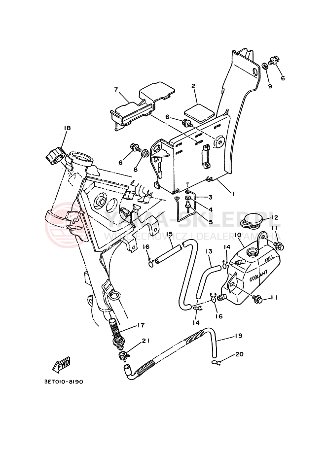Schemat "Miska olejowa" do Yamaha DT200R