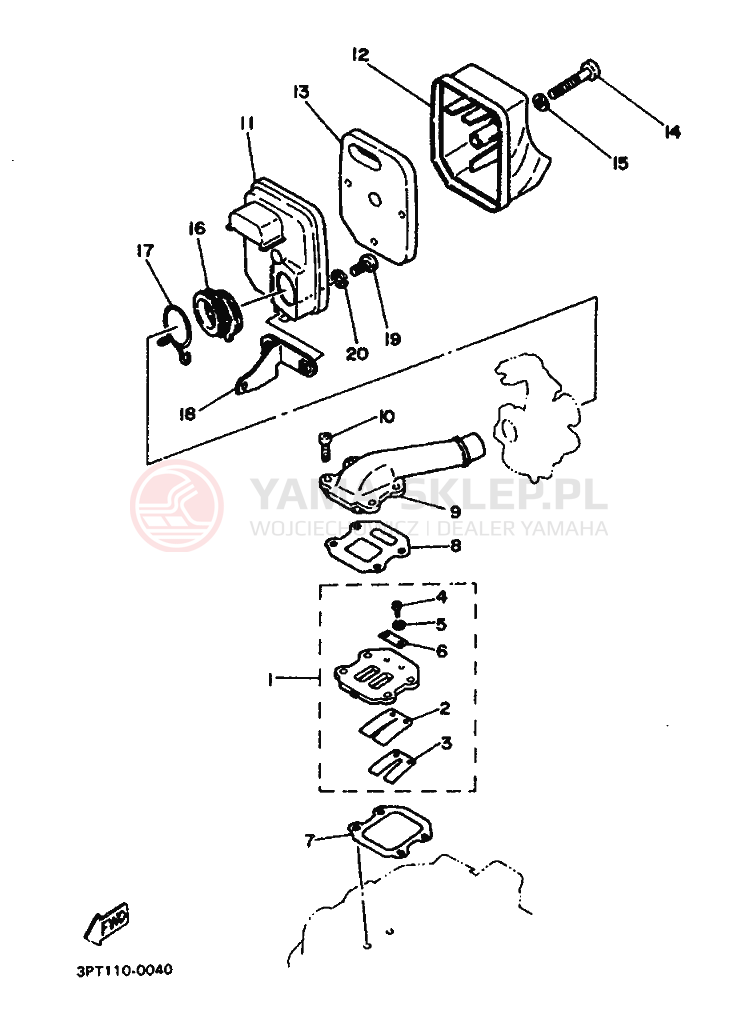 Schemat "Wtrysk paliwa" do Yamaha PW50