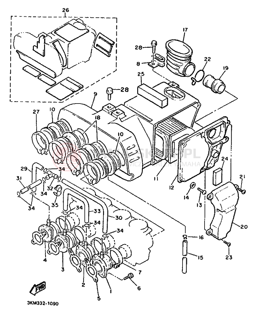 Schemat "Wtrysk paliwa" do Yamaha XJ600
