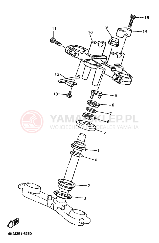 Schemat "Półki zawieszenia" do Yamaha XJ900S DIVERSION