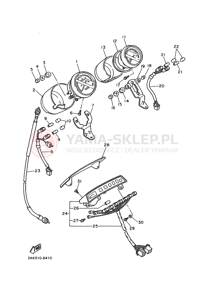 Schemat "licznik" do Yamaha FZX750