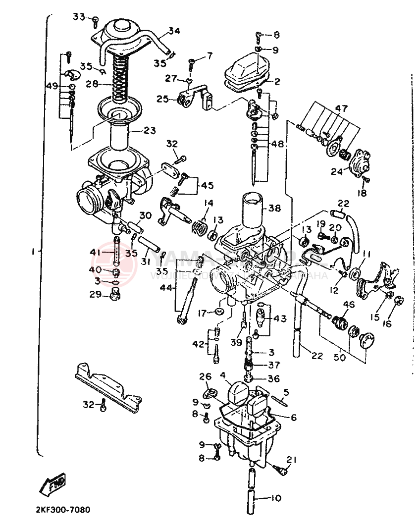 Schemat "Gaźnik" do Yamaha XT600
