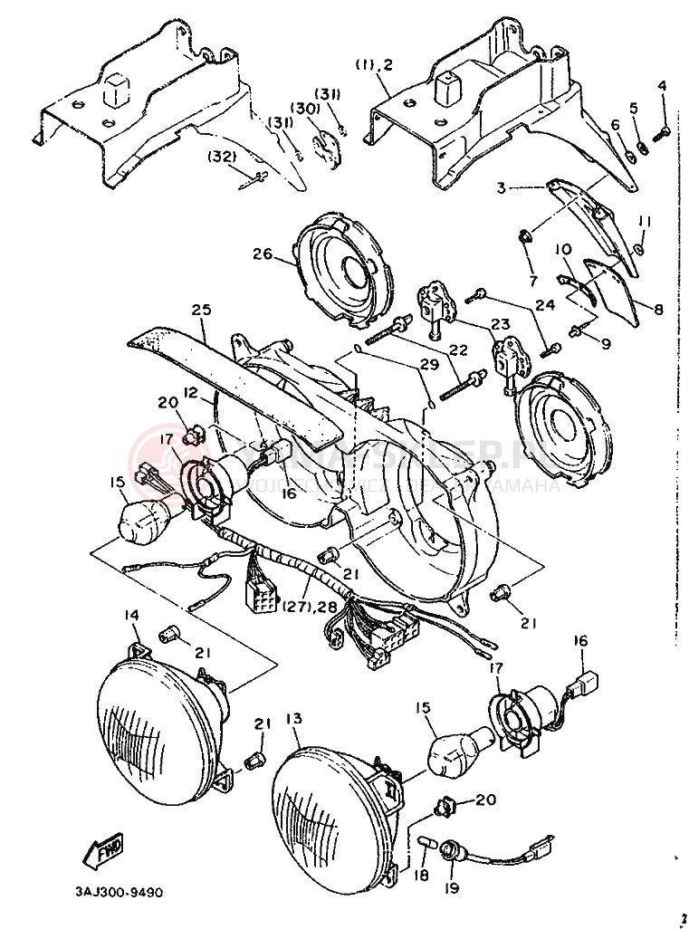 Schemat "alternator" do Yamaha XT600Z TENERE