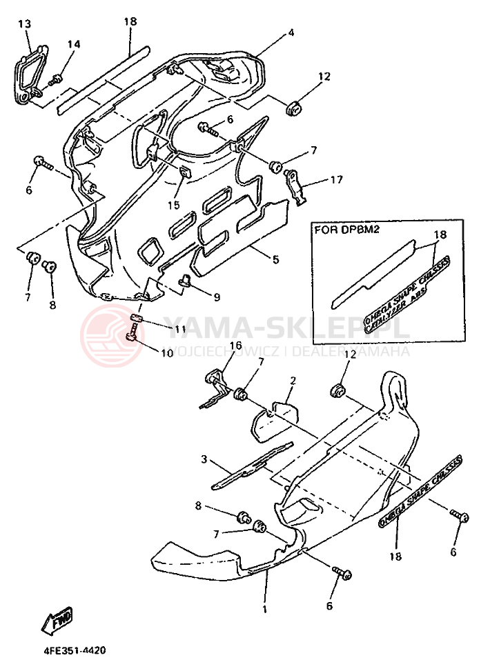 Schemat "elementy nadwozia" do Yamaha GTS1000A