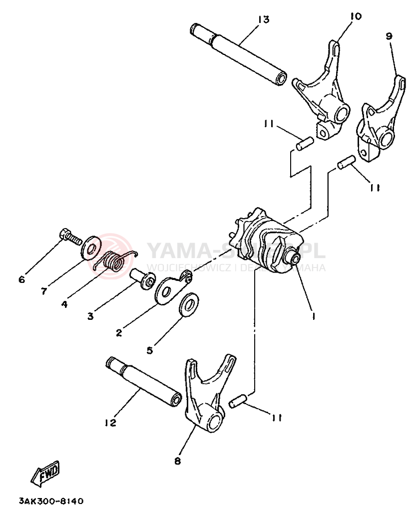 Schemat "Wodziki, automat" do Yamaha TZ250