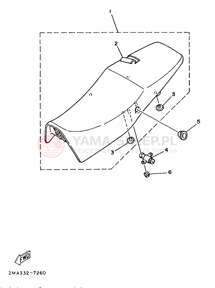 Schemat "siedzenie" do Yamaha TZR250