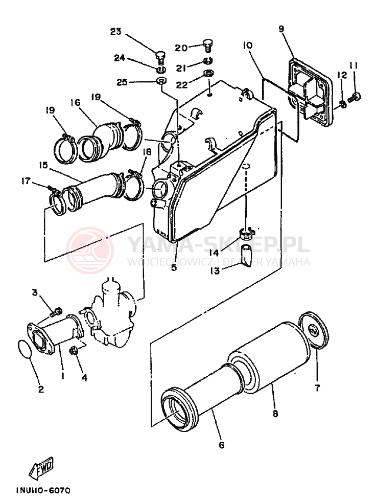 Schemat "Wtrysk paliwa" do Yamaha MOTO 4 - 200 DX