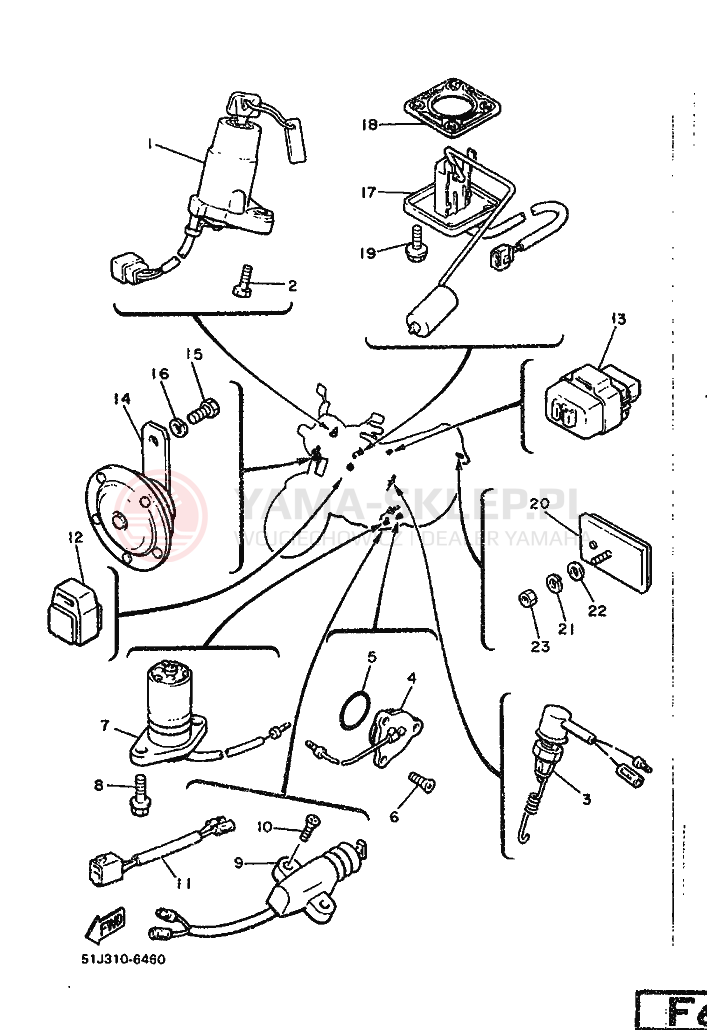 Schemat "układ elektryczny" do Yamaha XJ600