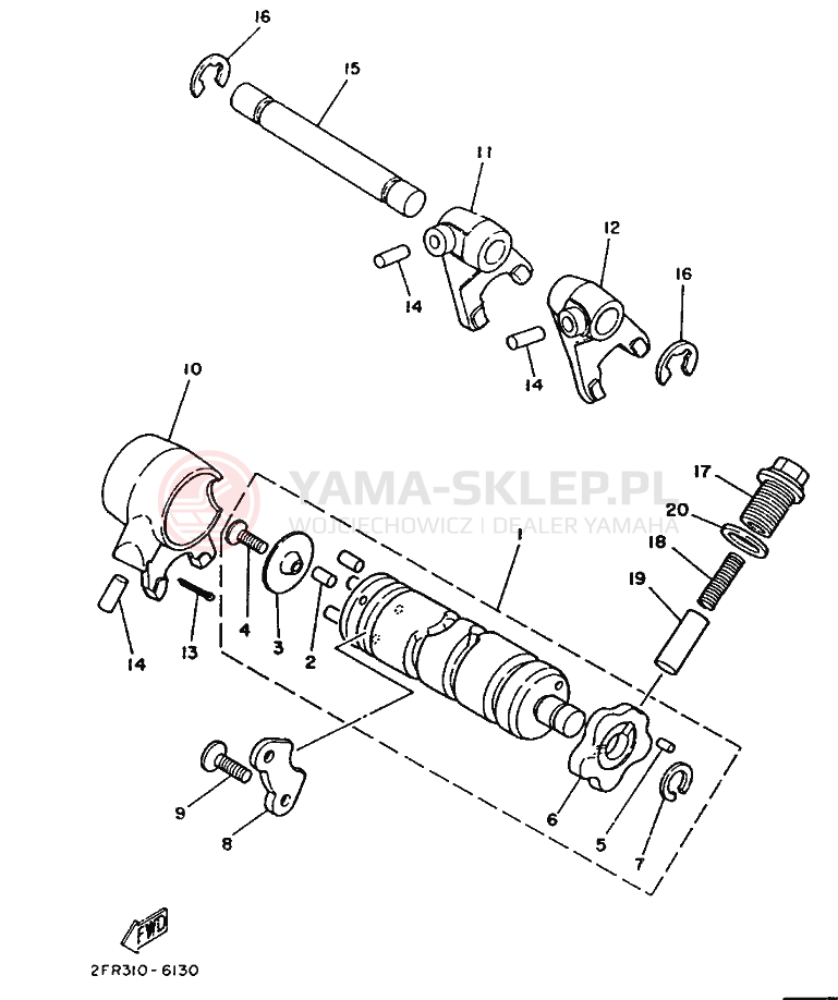 Schemat "Wodziki, automat" do Yamaha RD50M
