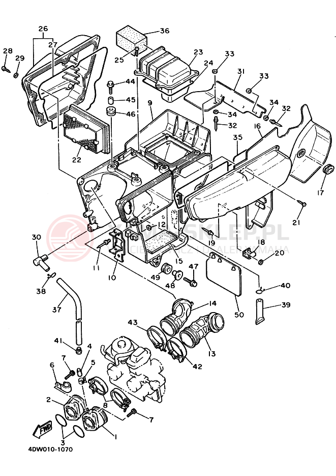 Schemat "Wtrysk paliwa" do Yamaha XT400E
