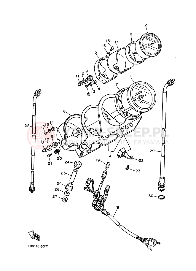 Schemat "licznik" do Yamaha SRX400