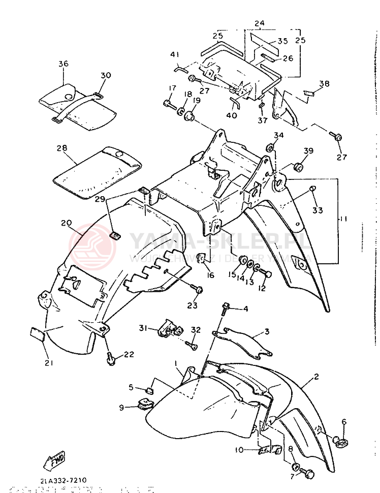 Schemat "błotnik" do Yamaha FZR1000