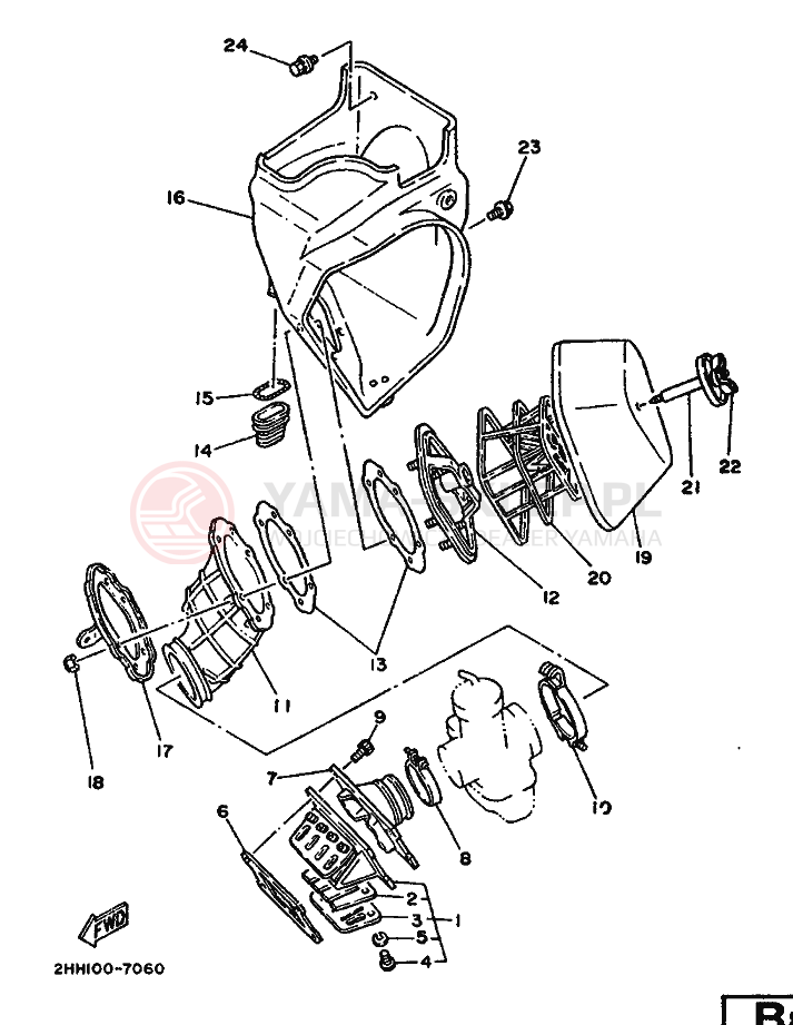 Schemat "Wtrysk paliwa" do Yamaha YZ250