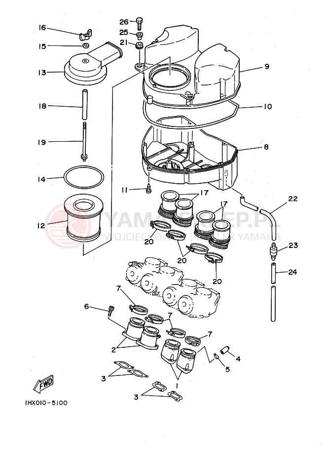 Schemat "Wtrysk paliwa" do Yamaha FZR250