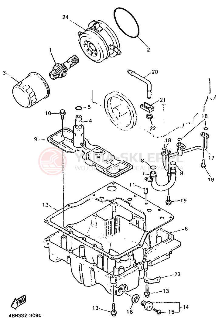 Schemat "Filtr oleju" do Yamaha GTS1000