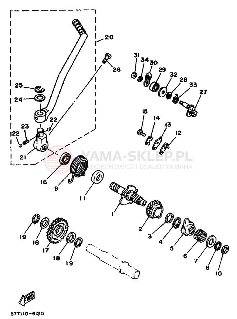 Schemat "rozrusznik" do Yamaha XT350
