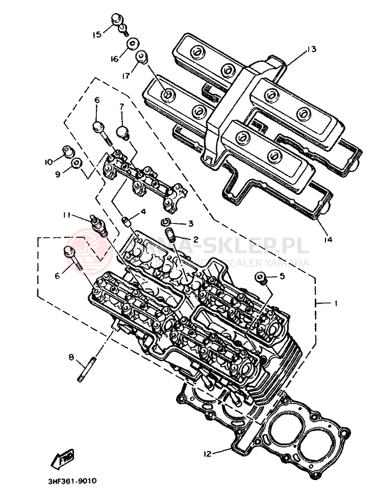 Schemat "głowica" do Yamaha FZR500