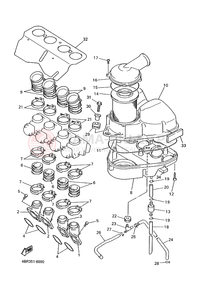 Schemat "Wtrysk paliwa" do Yamaha XJ600S DIVERSION