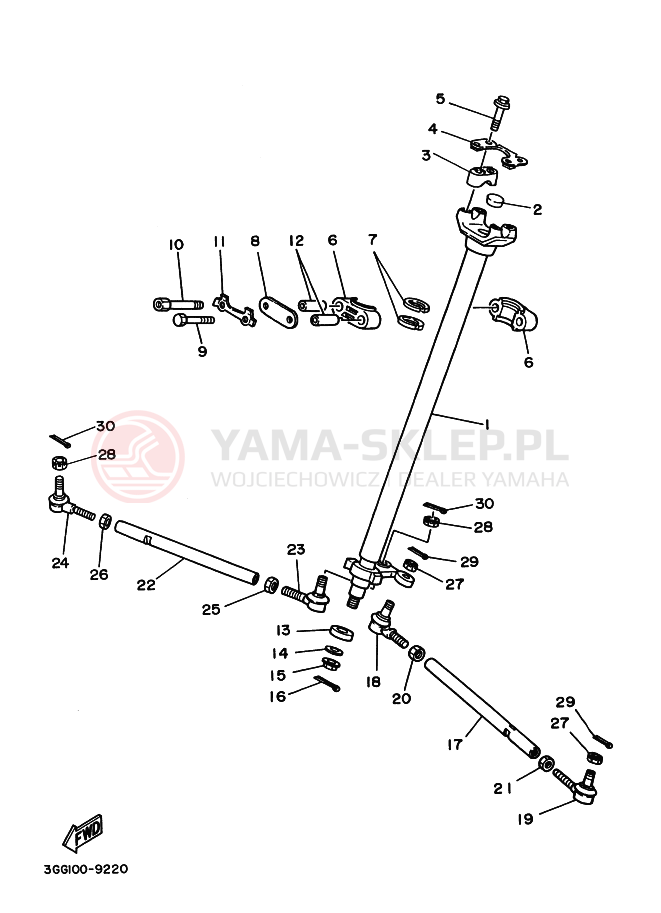 Schemat "Półki zawieszenia" do Yamaha YFZ350