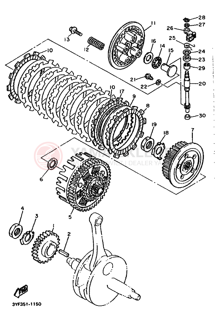 Schemat "sprzęgło" do Yamaha XTZ660