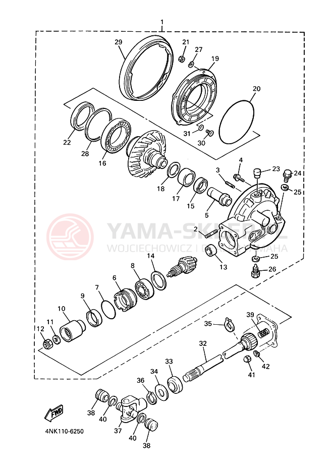 Schemat "WAŁ NAPĘDOWY" do Yamaha XVZ13TF ROYALSTAR VENTURE