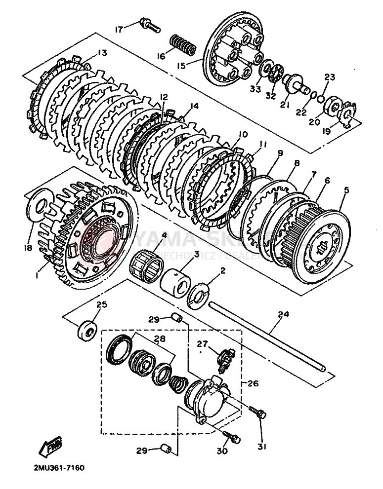 Schemat "sprzęgło" do Yamaha FZX750