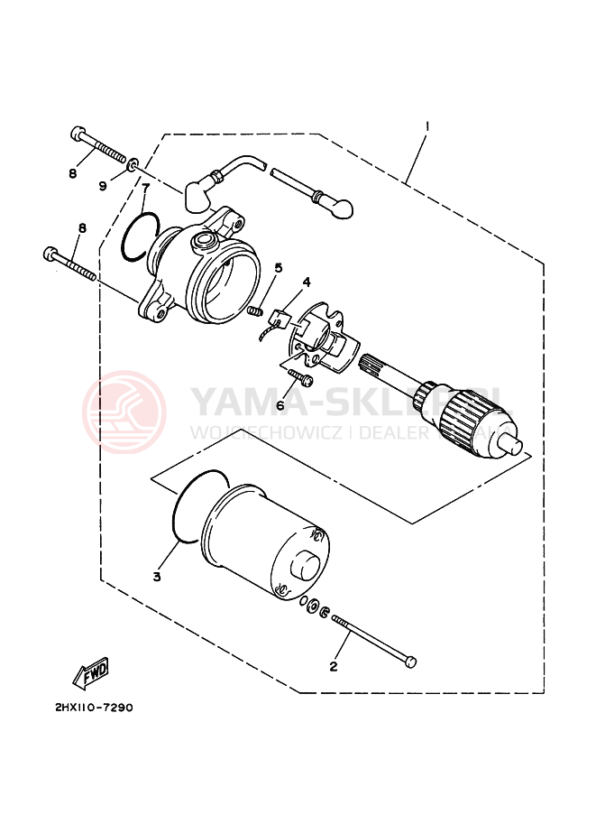 Schemat "rozrusznik" do Yamaha YFM80
