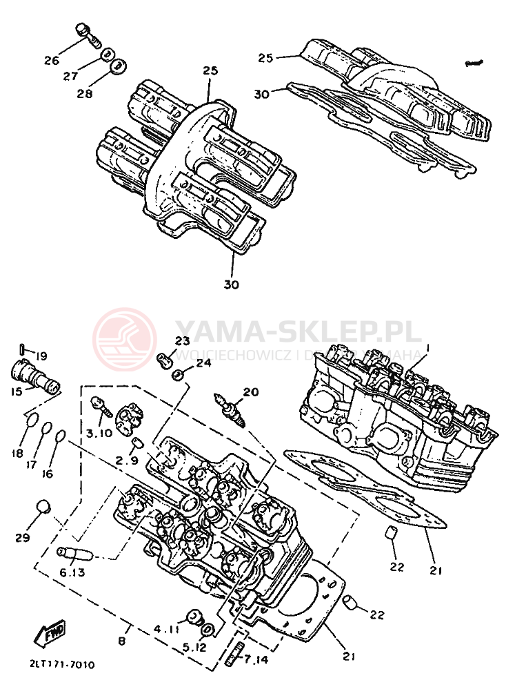 Schemat "głowica" do Yamaha VMX1200