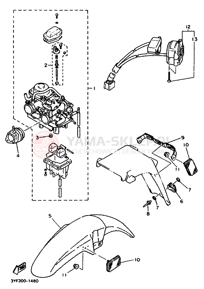 Schemat "alternator" do Yamaha XTZ660