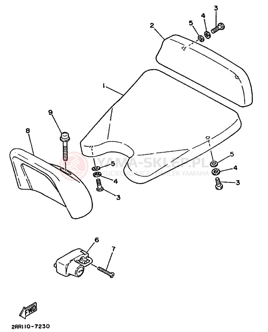 Schemat "siedzenie" do Yamaha YSR80