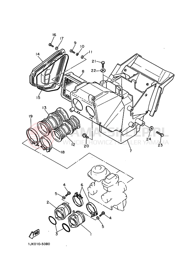Schemat "Wtrysk paliwa" do Yamaha SRX400