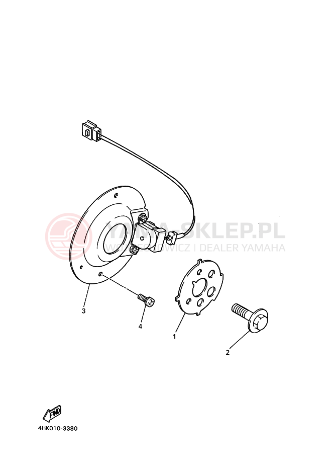 Schemat "Układ zapłonowy" do Yamaha XJ600N