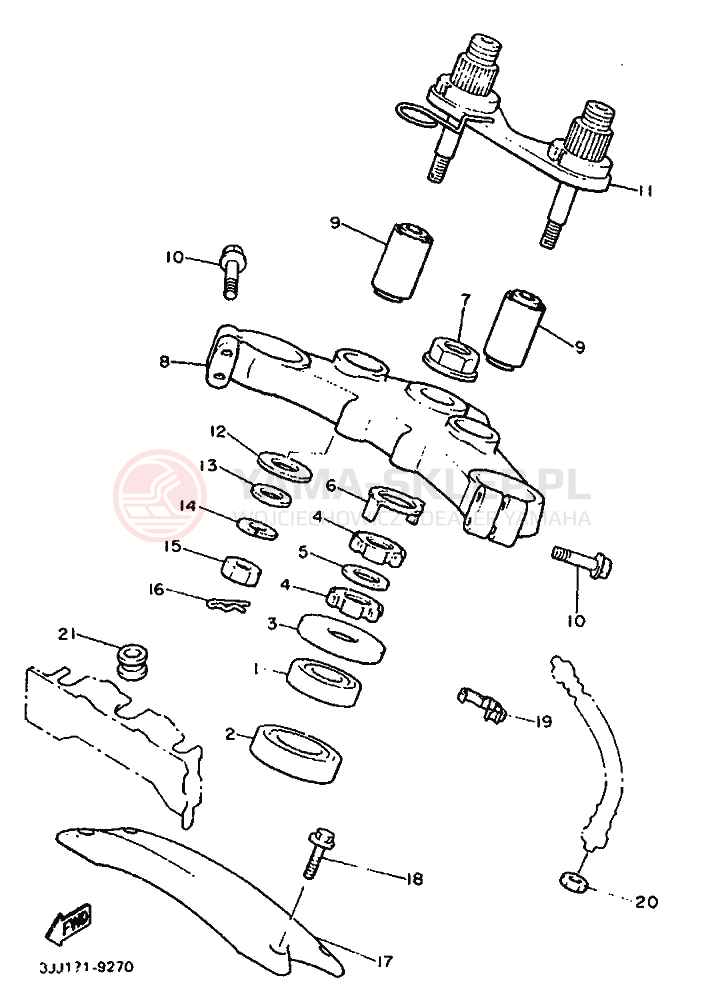 Schemat "Półki zawieszenia" do Yamaha XVZ13TD VENTURE ROYAL