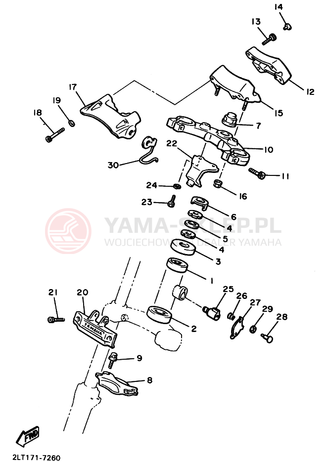 Schemat "Półki zawieszenia" do Yamaha VMAX12 VMAX1200