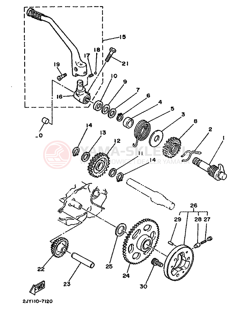 Schemat "rozrusznik" do Yamaha TW200E