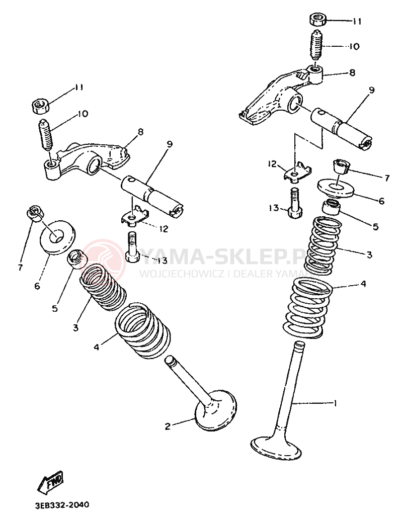 Schemat "zawory" do Yamaha SR500