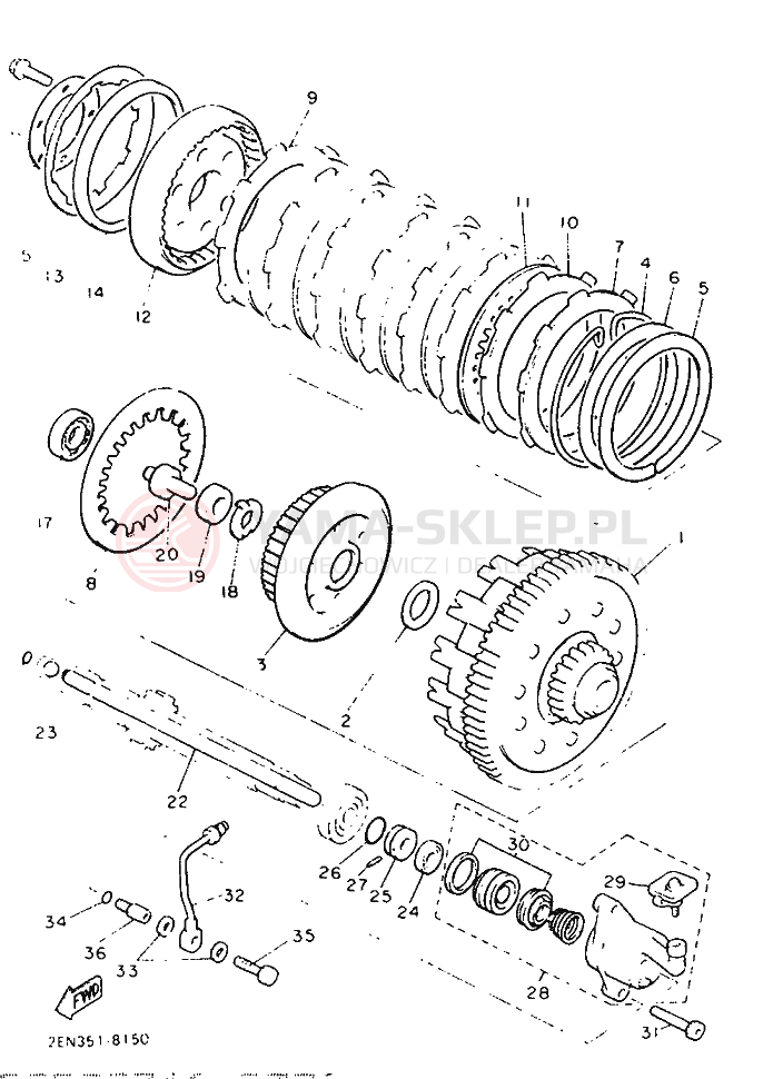 Schemat "sprzęgło" do Yamaha VMX1200