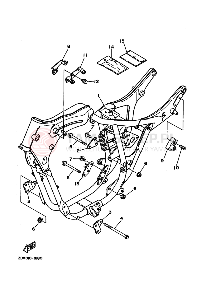 Schemat "rama" do Yamaha XV250 VIRAGO