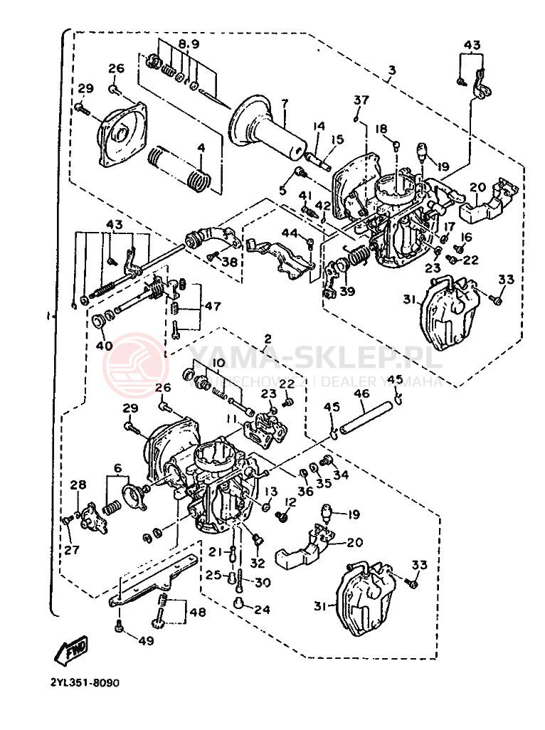 Schemat "Gaźnik" do Yamaha XV535