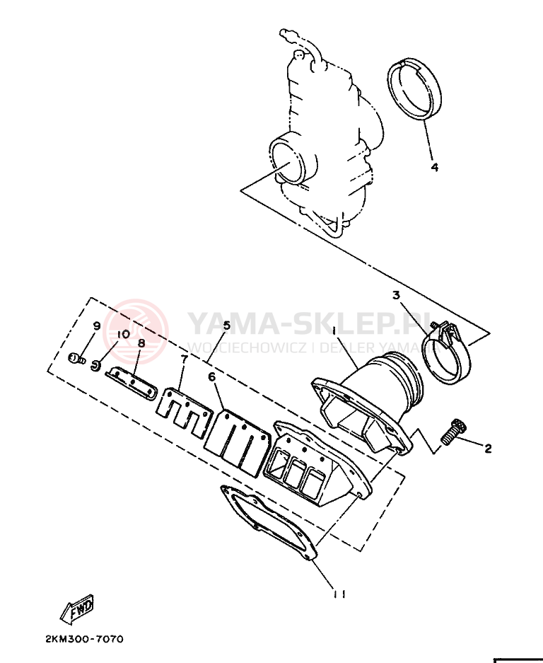 Schemat "Wtrysk paliwa" do Yamaha TZ250