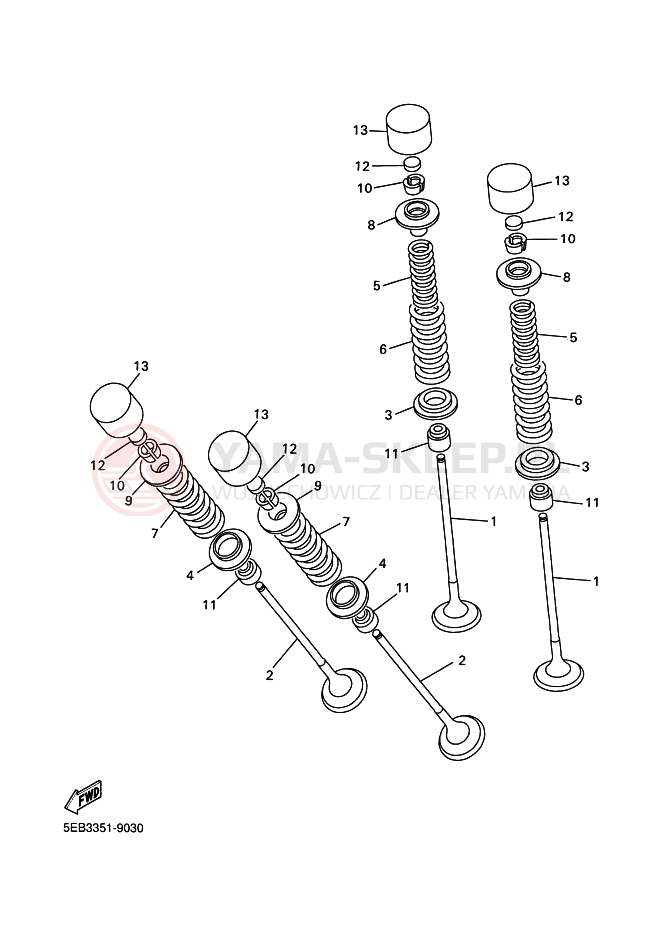 Schemat "zawory" do Yamaha YZF-R6