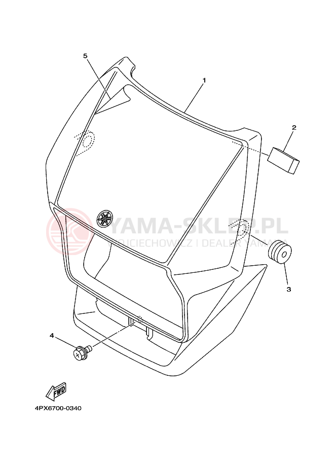 Schemat "elementy nadwozia" do Yamaha TT250R