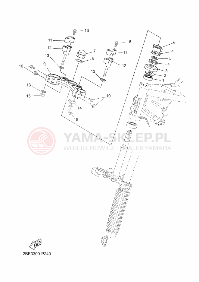 Schemat "Półki zawieszenia" do Yamaha XT660Z ABS