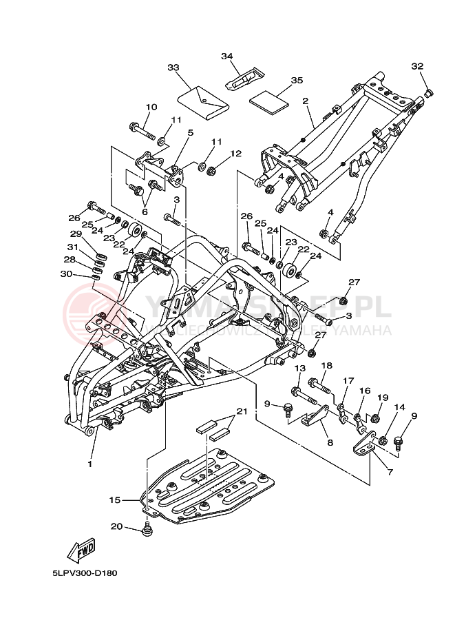 Schemat "rama" do Yamaha YFM660RT
