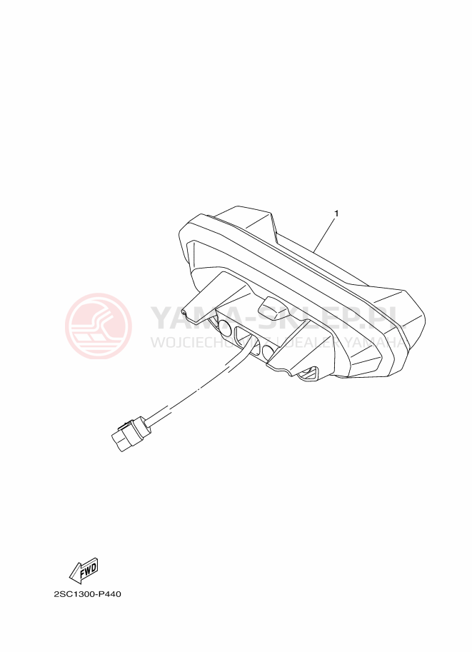 Schemat "Oświetlenie tył" do Yamaha TRACER 900 GT