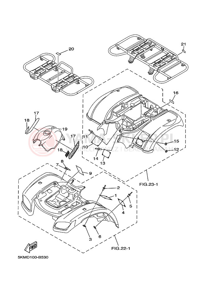 Schemat "naklejki" do Yamaha GRIZZLY LIMITED